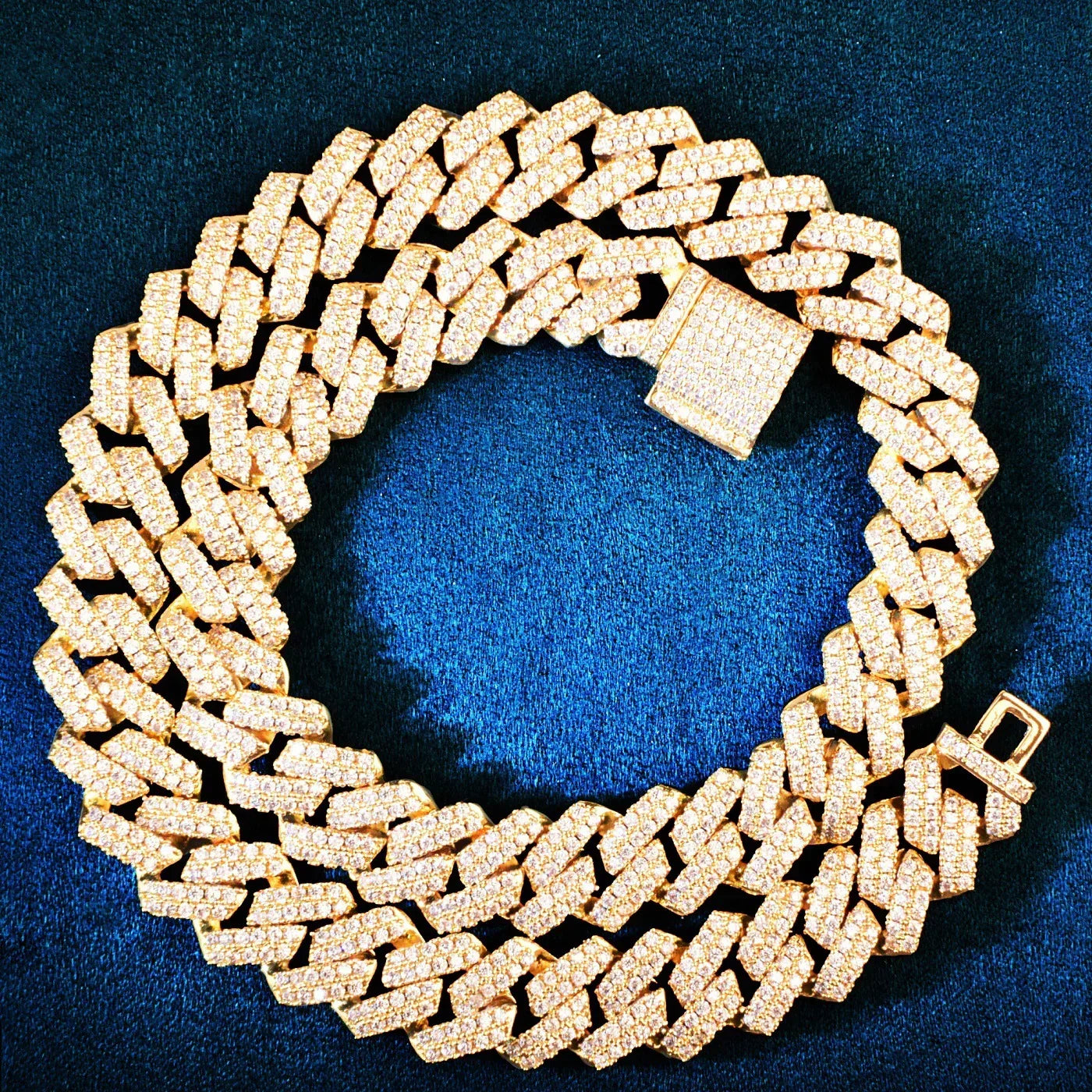 14mm Cuban Chain Necklace with Copper & Zircon - CaratixJewelry