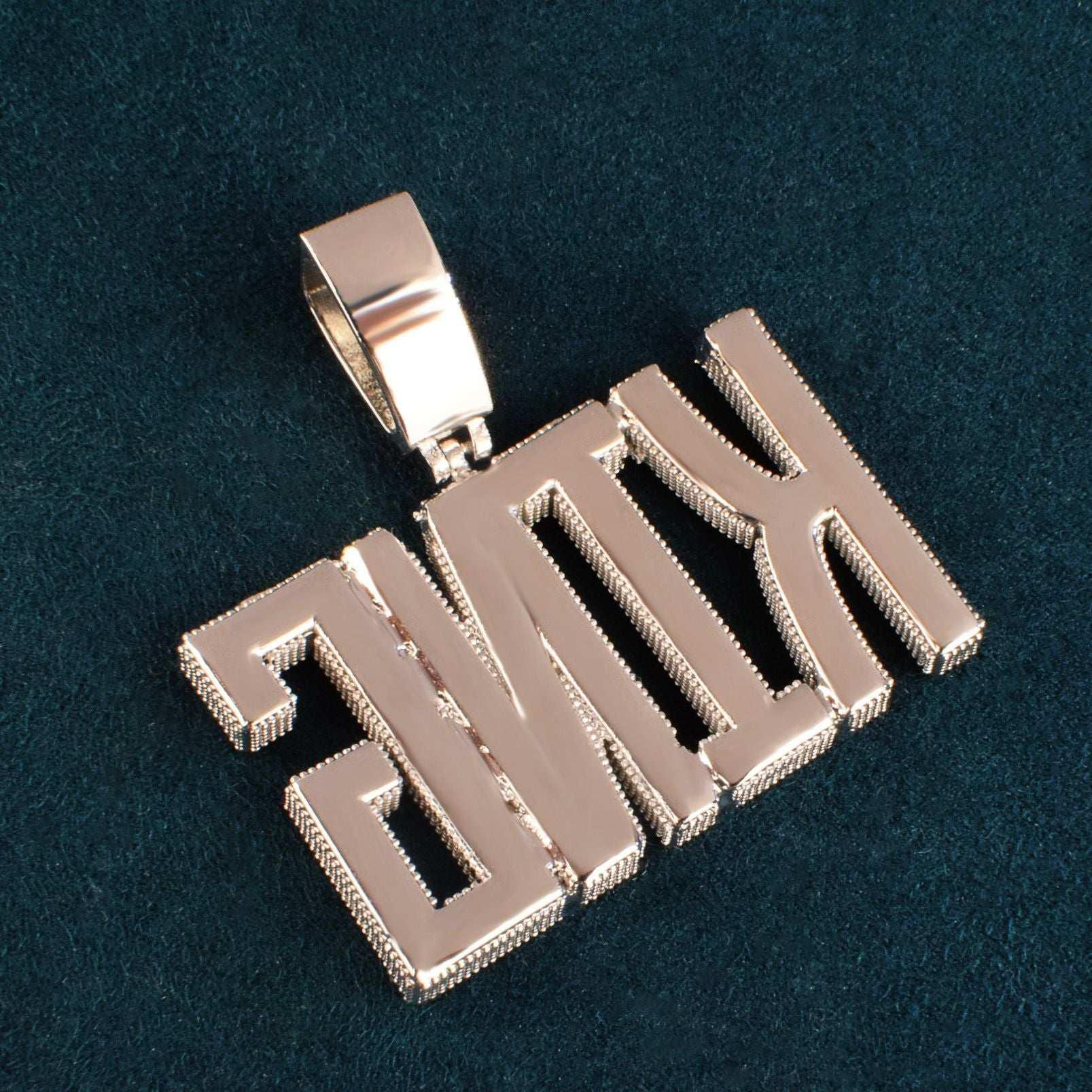 Iced Out Letter Necklace | Custom Alphabet CZ Pendant Trendy Streetwear Jewelry - CaratixJewelry