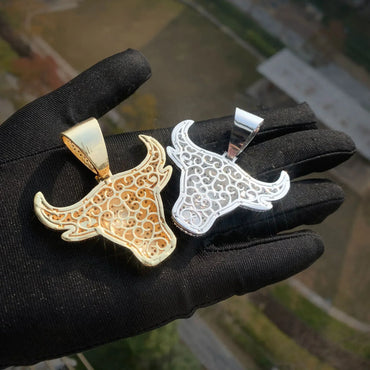 3D Bull Zodiac Pendant Necklace | CZ Iced Out Hip Hop Streetwear Jewelry - CaratixJewelry