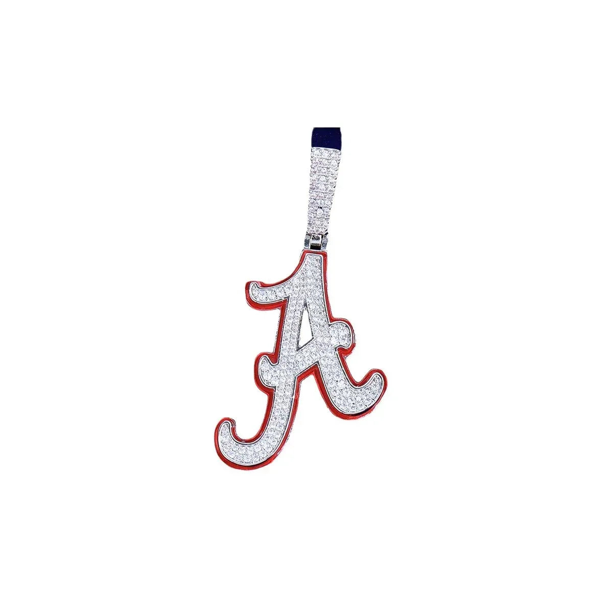 Red Paint Drip Letter 'A' Pendant | Retro Hip Hop Graffiti Initial Necklace | Niche Urban Streetwear Jewelry | Unique Edgy Bling | Caratix - CaratixJewelry