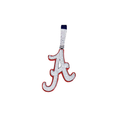 Red Paint Drip Letter 'A' Pendant | Retro Hip Hop Graffiti Initial Necklace | Niche Urban Streetwear Jewelry | Unique Edgy Bling | Caratix - CaratixJewelry