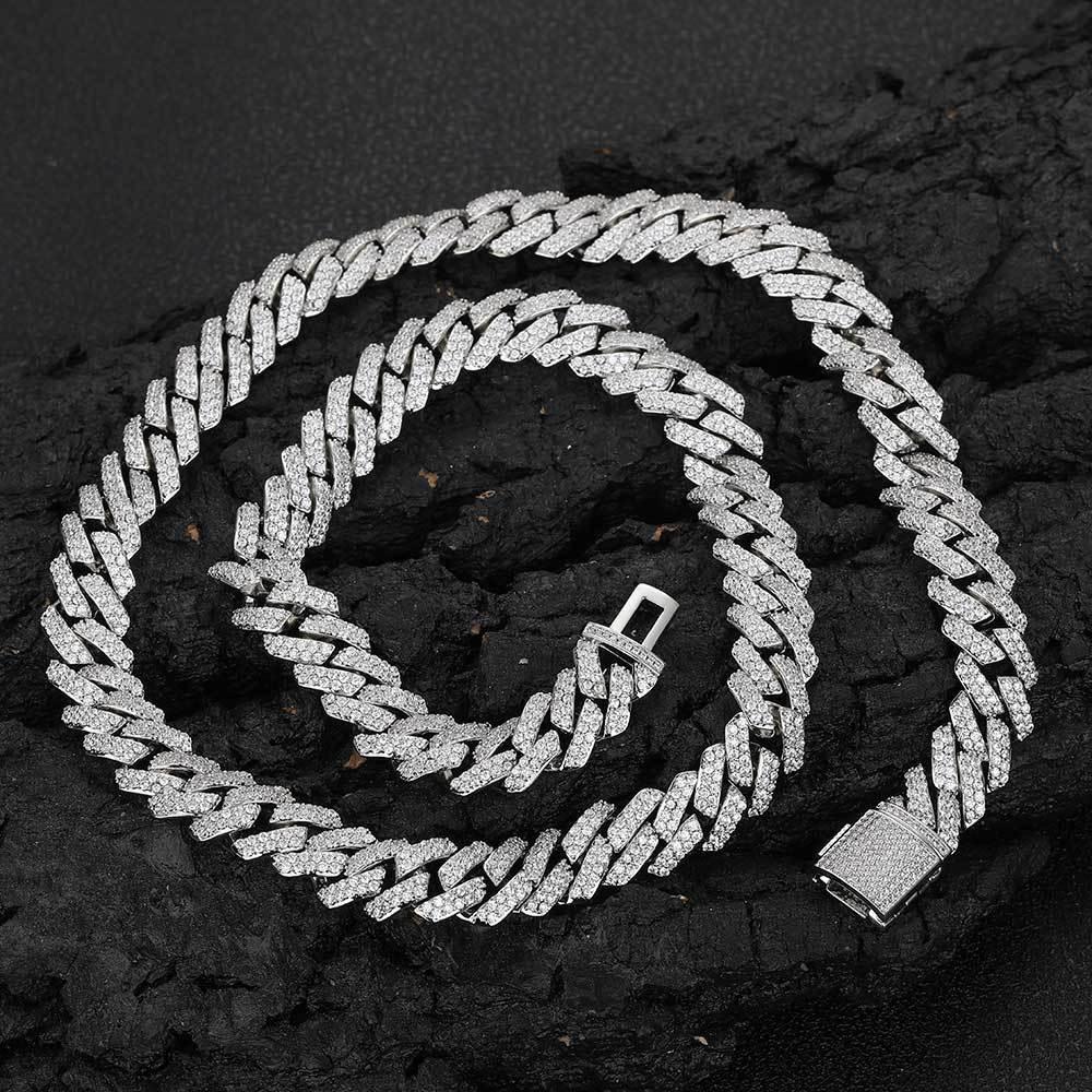 10mm Iced Out Cut Cuban Chain Zircon Necklace for Men | Caratix Jewelry - CaratixJewelry