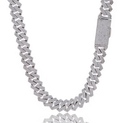 Custom 3 Row Rhombus Cuban Link Gold Chain for Rapper | Caratix - CaratixJewelry