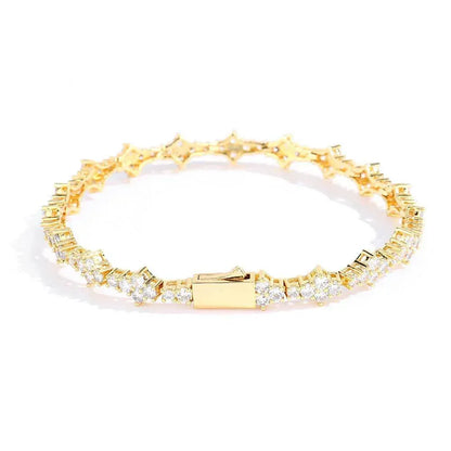 Airplane Zircon Tennis Chain Bracelet with Spring Clasp for Men & Women | Caratix Jewelry - CaratixJewelry
