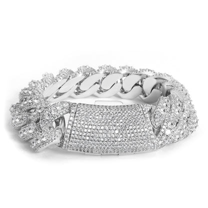 CARÁTIX 22mm Moissanite Bubble Cuban Link Necklace
