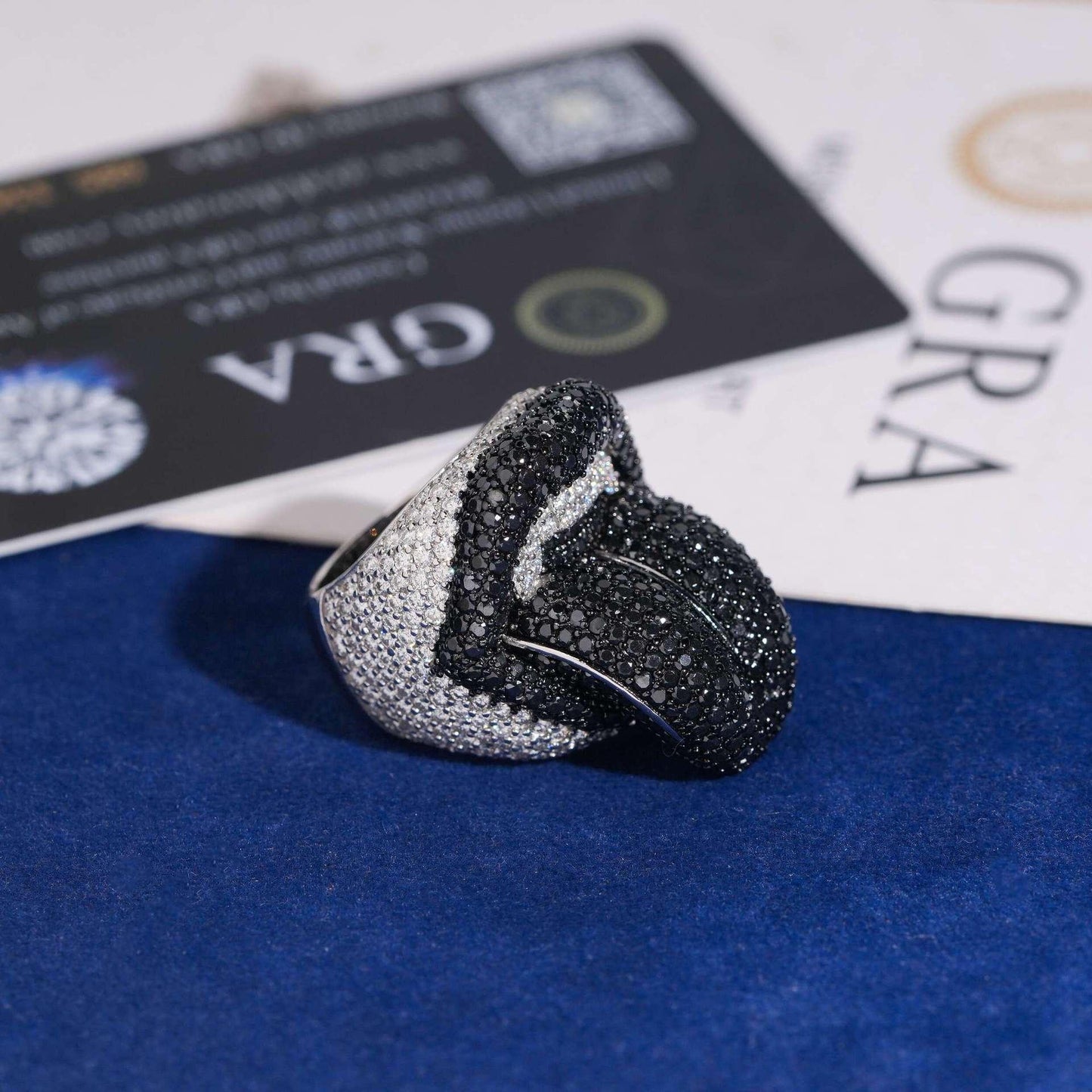 Black Moissanite Men’s Ring | S925 Silver Hip Hop Fashion Jewelry - CaratixJewelry