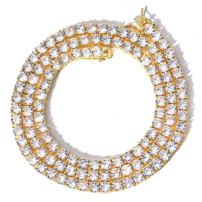 5mm Moissanite Tennis Chain Necklace for Women – S925 Sterling Silver Luxury Hip Hop Jewelry - CaratixJewelry