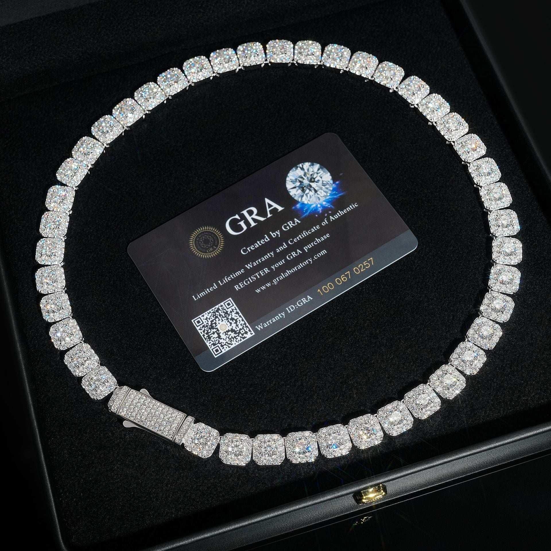 10mm D-Shape Moissanite Cuban Link Necklace | S925 Silver Iced Out Chain - CaratixJewelry