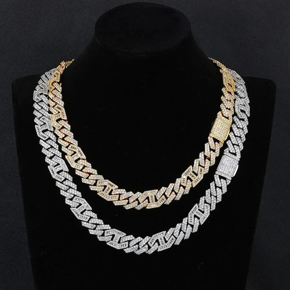 Pig Nose Moissanite Cuban Link Chain – Custom S925 Sterling Silver Iced-Out Hip Hop Men’s Trendy Streetwear Necklace - CaratixJewelry
