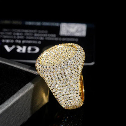 Men’s D-Color Moissanite Hip Hop Ring | S925 Silver Iced Out Fashion Jewelry - CaratixJewelry