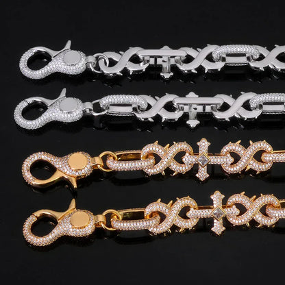 Zircon Cross Figure 8 Hip Hop Bling Waist Chain for Women | Caratix Jewelry - CaratixJewelry