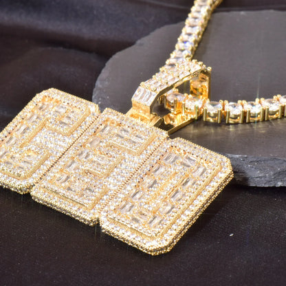Iced Out Block Letter Pendant | DIY CZ Initial Hip Hop Trendy Necklace - CaratixJewelry