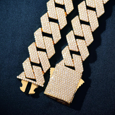 20mm Iced Out Cuban Chain with Copper Zircon - CaratixJewelry