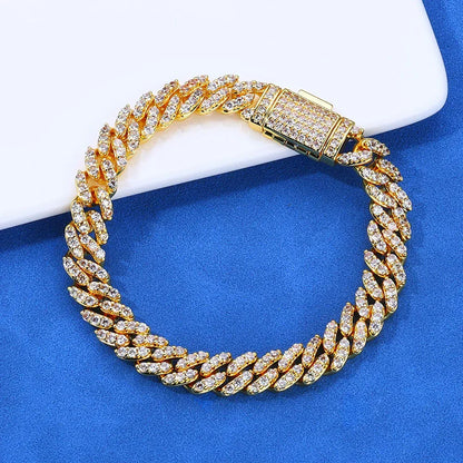 Custom 8mm S925 Silver Cuban Bracelet | Men's Luxury Hip Hop Jewelry | Caratix - CaratixJewelry