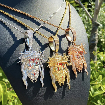 High Polish "Horned Elder" Pendant | Men's Punk Hip Hop Necklace - CaratixJewelry