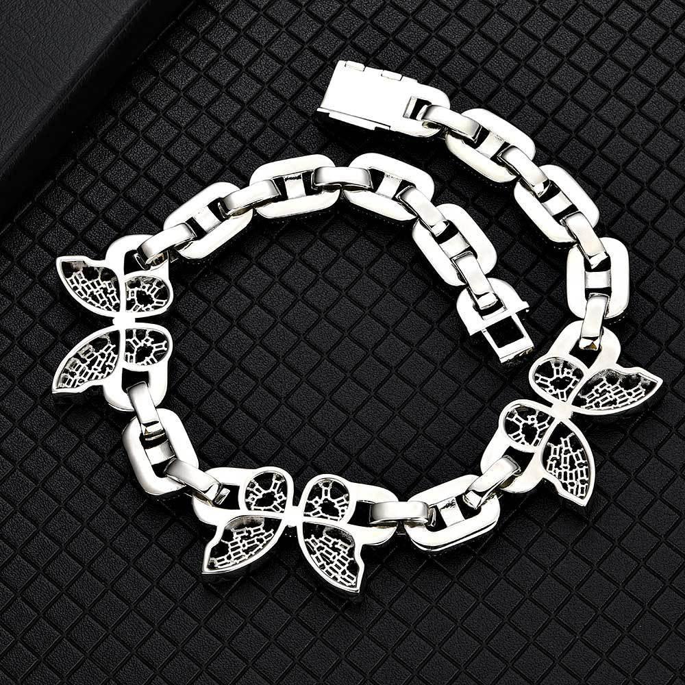 Butterfly Pig Nose Cuban Chain Zircon Choker Necklace for Women | Caratix Jewelry - CaratixJewelry