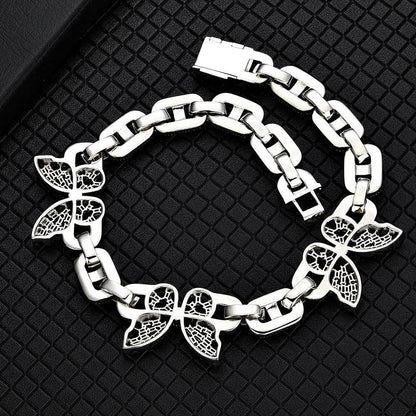 Butterfly Pig Nose Cuban Chain Zircon Choker Necklace for Women | Caratix Jewelry - CaratixJewelry