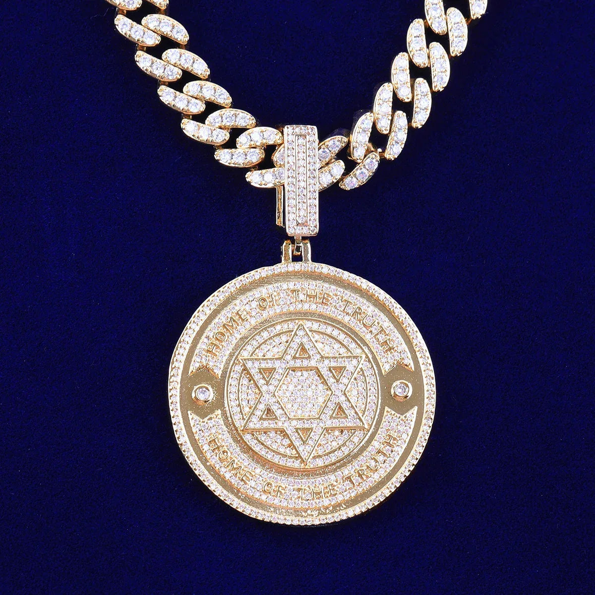 Women's 6-Pointed Star Circle Necklace | Sacred Geometry Amulet - CaratixJewelry