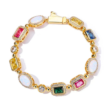 Custom Colored Gemstones Necklace Hip Hop Jewelry for Men & Women | Caratix Jewelry - CaratixJewelry