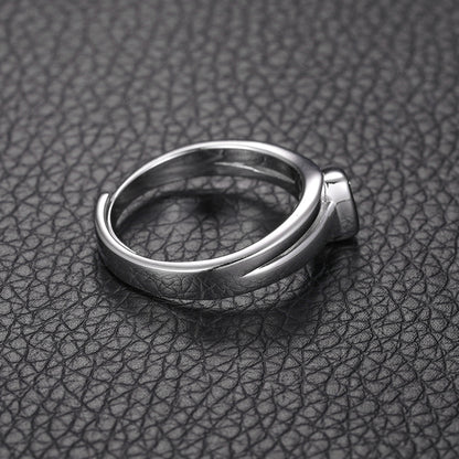 Adjustable Triangle Moissanite Ring S925 Open Band | Caratix