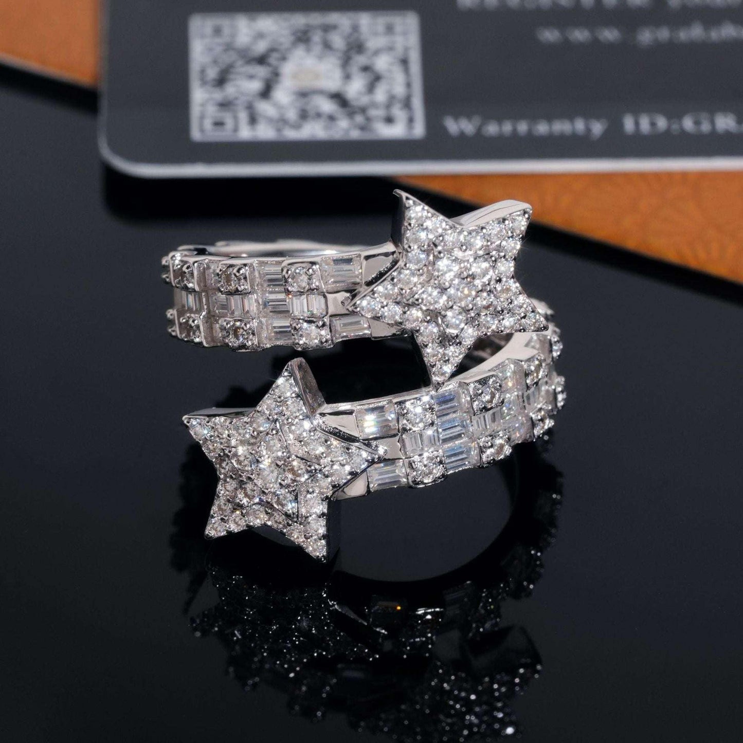 Moissanite Star Men’s Ring | S925 Silver Full Iced Out Hip Hop Jewelry - CaratixJewelry