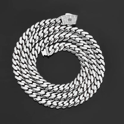Enamel Moissanite Tennis Chain Necklace – S925 Sterling Silver Luxury Hip Hop Jewelry - CaratixJewelry