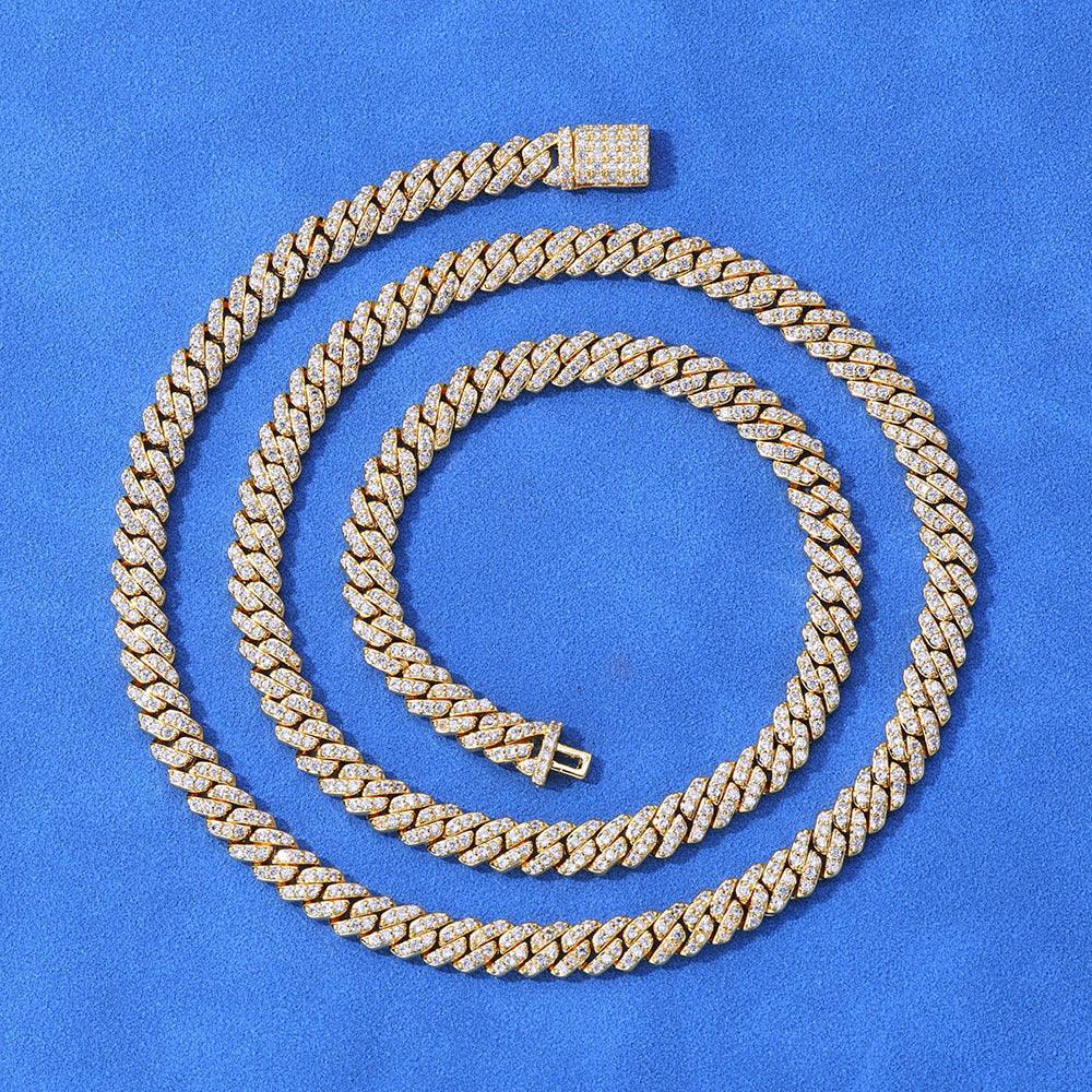 6mm Single Row Cuban Link Zircon Necklace Hip Hop Jewelry - CaratixJewelry