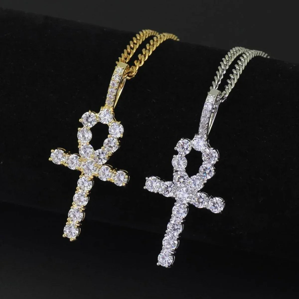 Men's Key of Life Necklace | Premium Copper CZ Egyptian Jewelry | Eternal Symbol Bling | Caratix - CaratixJewelry