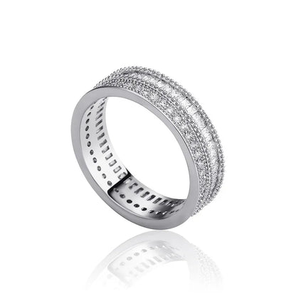 Unisex Iced Out Hip Hop Ring | Full Zirconia Fashion Band | Caratix