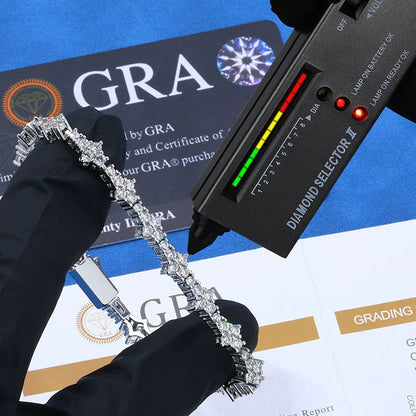 Custom Moissanite Airplane Tennis Bracelet | Women's High-Fire Hip Hop Bling | Caratix - CaratixJewelry