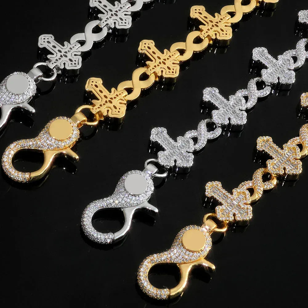Iced Out Figure 8 Waist Chain Mixed Zircon Rapper Iced Out Chain Style for Women | Caratix Jewelry - CaratixJewelry