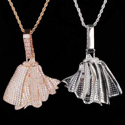 New Drop: Iced Out "Cape Cross" Pendant | Unisex Real Copper CZ Heroic Guardian Necklace - CaratixJewelry