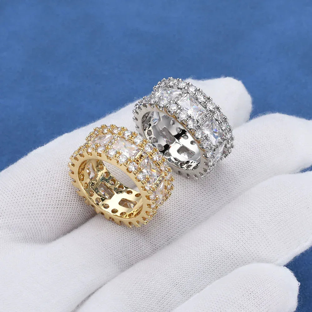 Mixed T Cut Zircon Ring Vintage Men’s Iced Out Jewelry | Caratix Jewelry - CaratixJewelry