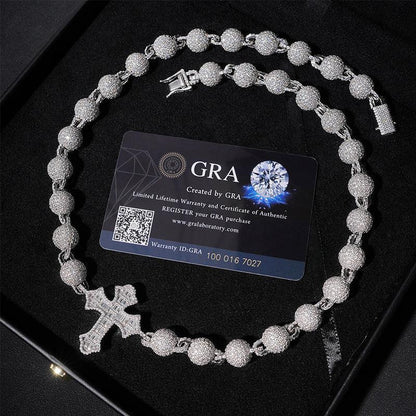Moissanite Cuban Link Necklace | S925 Silver Men’s Iced Out Hip Hop Chain - CaratixJewelry