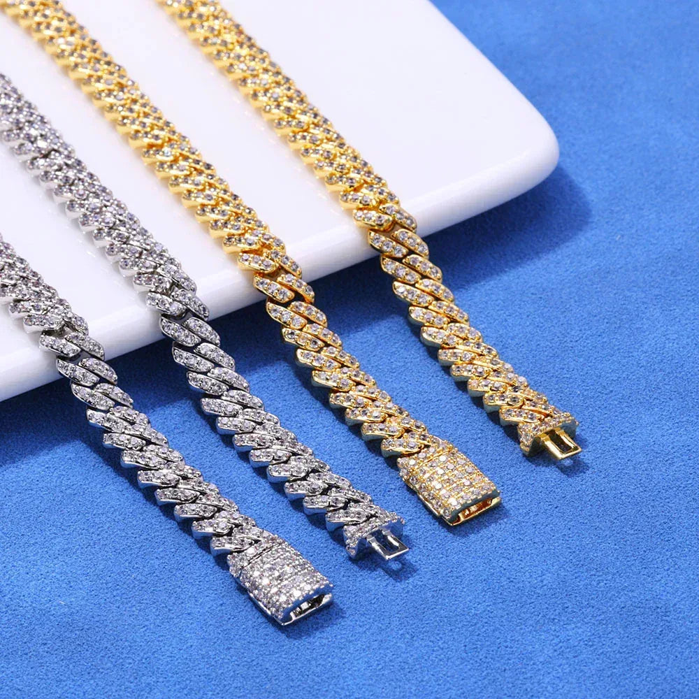 6mm Iced Out Cuban Bracelet Single Row Zircon for Men | Caratix Jewelry - CaratixJewelry