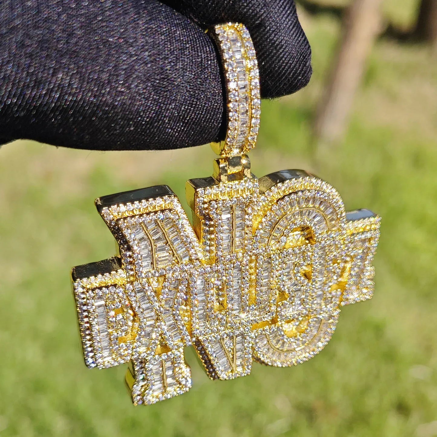 Micro-Pave Letter Pendant | CZ Hip Hop Unisex Trendy Streetwear Jewelry - CaratixJewelry