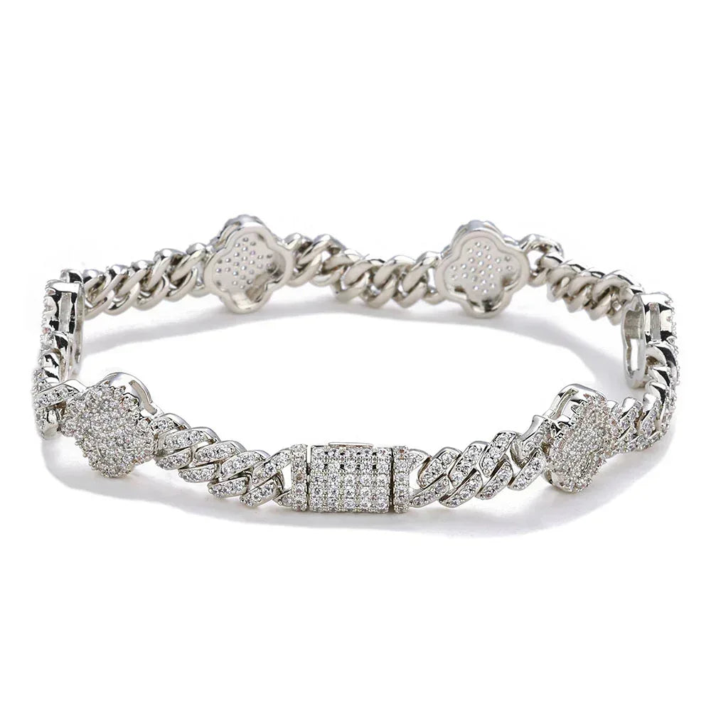 Custom 6mm Cuban Chain Bracelet with Zircon Stones for Men | Luxury Hip Hop Jewelry – Caratix Jewelry - CaratixJewelry