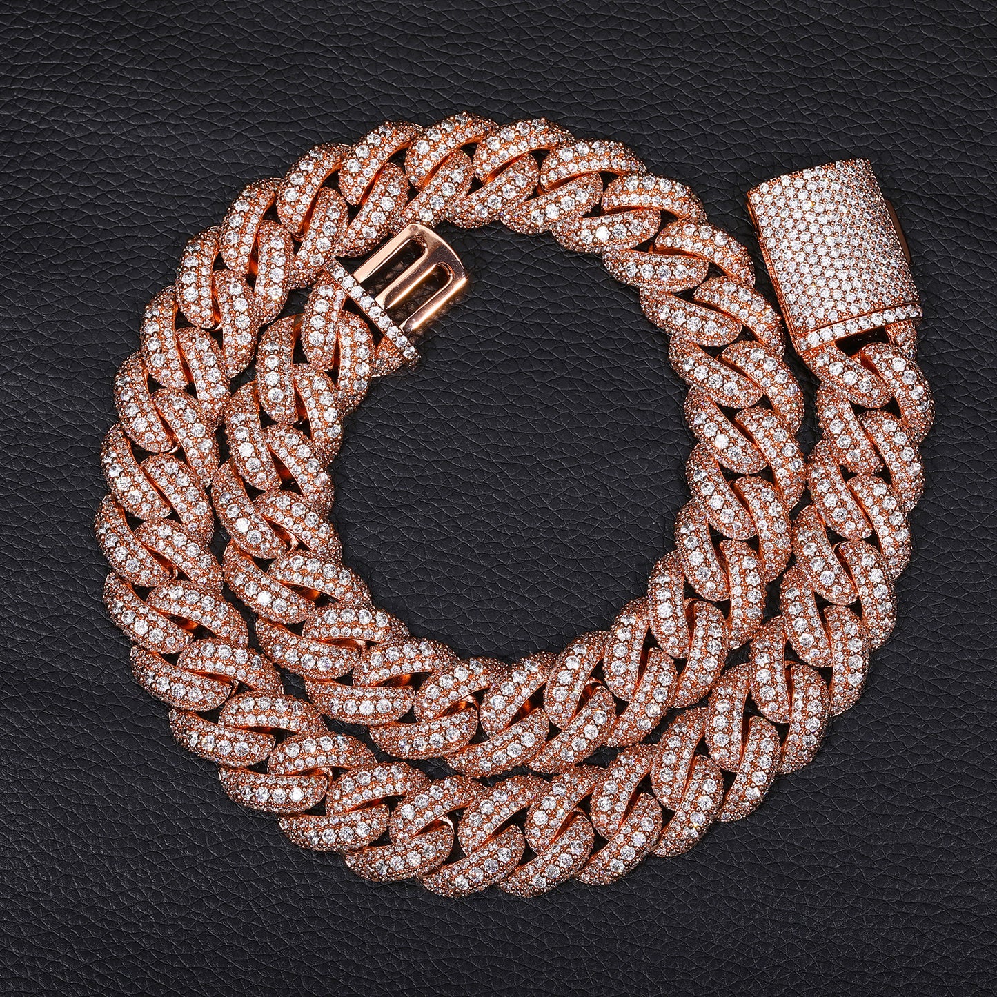 15mm-18mm Bubble Cuban Link Chain Iced Out | Caratix