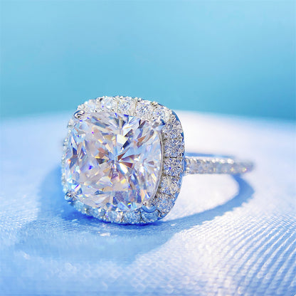 2026 Summer Collection: 2.5 Carat Cushion Cut Moissanite Ring | S925 Silver Ring | Caratix
