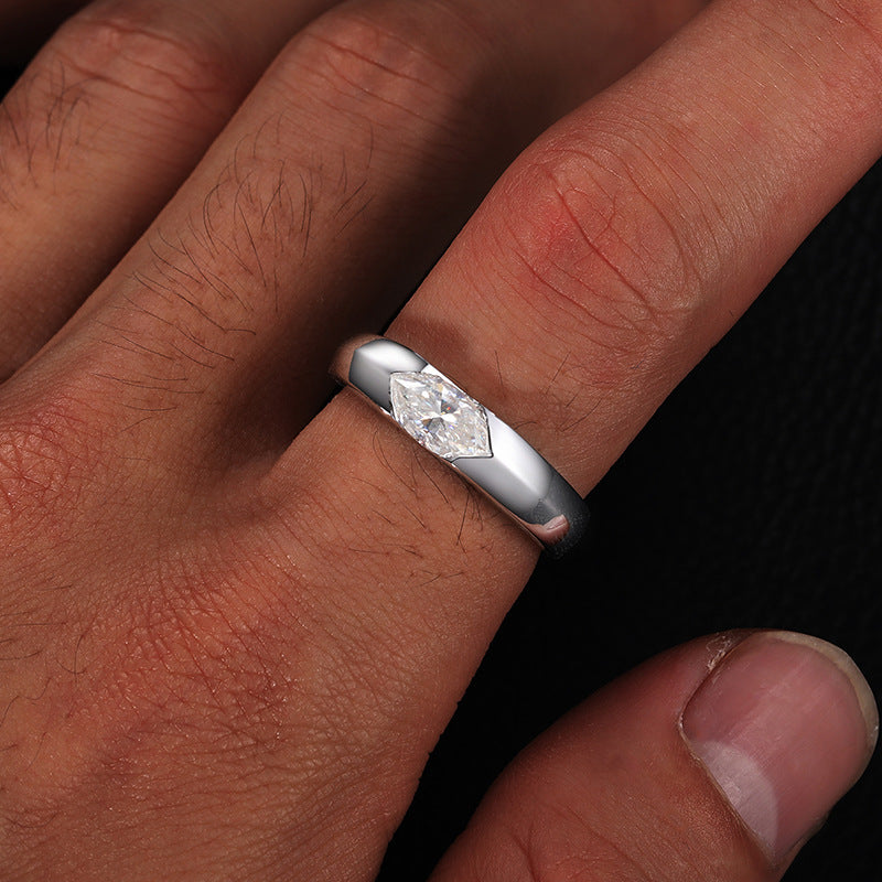 Moissanite Eye of Horus Ring 925 Silver Adjustable | Caratix