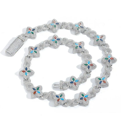 Unisex Infinity Clover 5A Zircon Necklace | Heavyweight High-End Hip Hop Bling | Caratix - CaratixJewelry