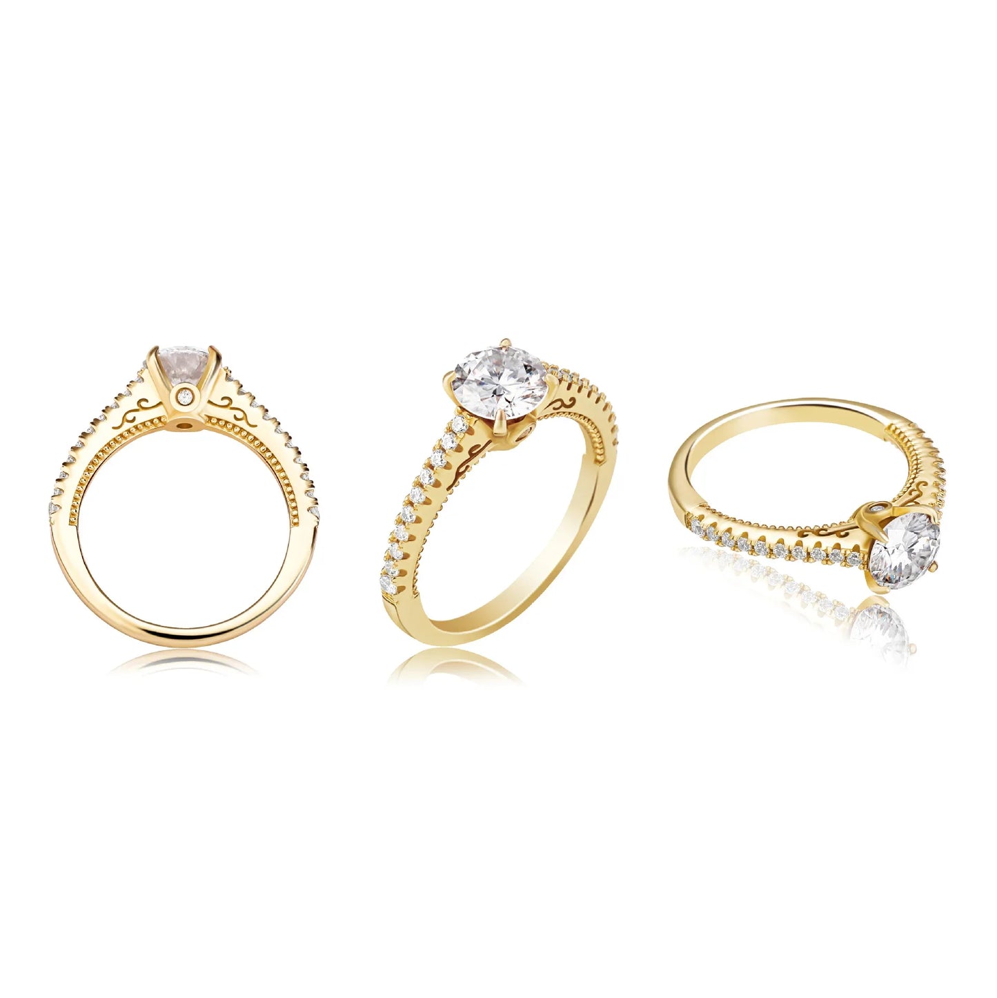 D Color VVS1 Moissanite Ring | S925 Sterling Silver | Caratix