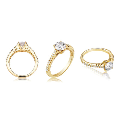 D Color VVS1 Moissanite Ring | S925 Sterling Silver | Caratix