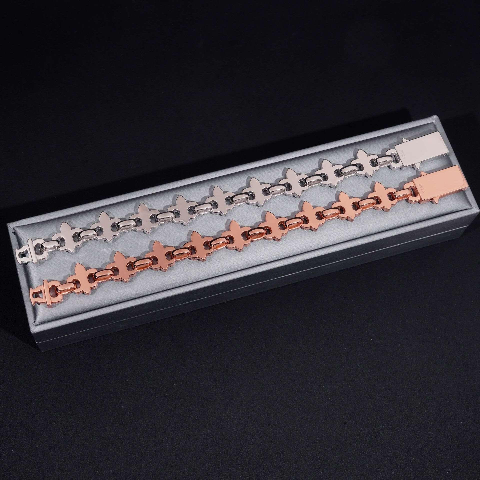 16mm Moissanite Cross Bracelet | 2025 S925 Silver Men’s Iced Out Hip Hop Jewelry - CaratixJewelry