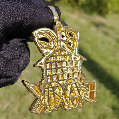 Iced Out Big Bank Pendant Necklace – Hip Hop Money CZ Jewelry for Trendy Street Style - CaratixJewelry