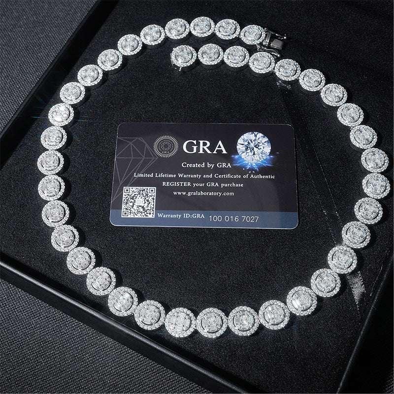 13mm Moissanite Cuban Link Necklace | S925 Silver Men’s Iced Out Hip Hop Chain - CaratixJewelry