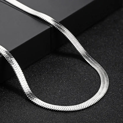 Custom ASAP Rocky Style Flat Snake Blade Chain | Stainless Steel Hip Hop Jewelry | Caratix - CaratixJewelry
