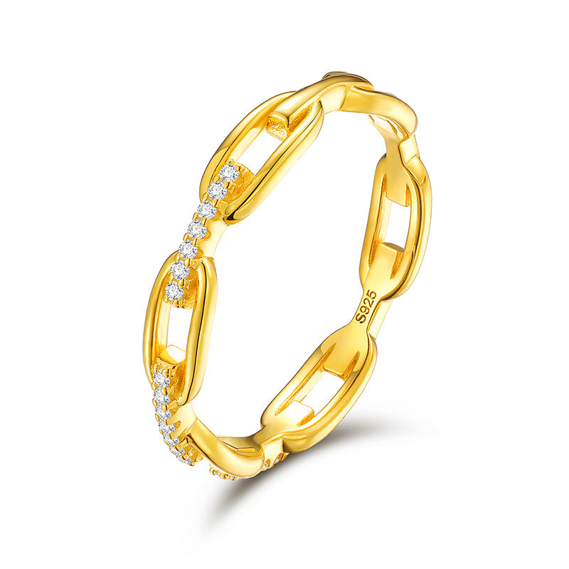 Dainty Moissanite Minimalist Ring S925 Silver Band | Caratix