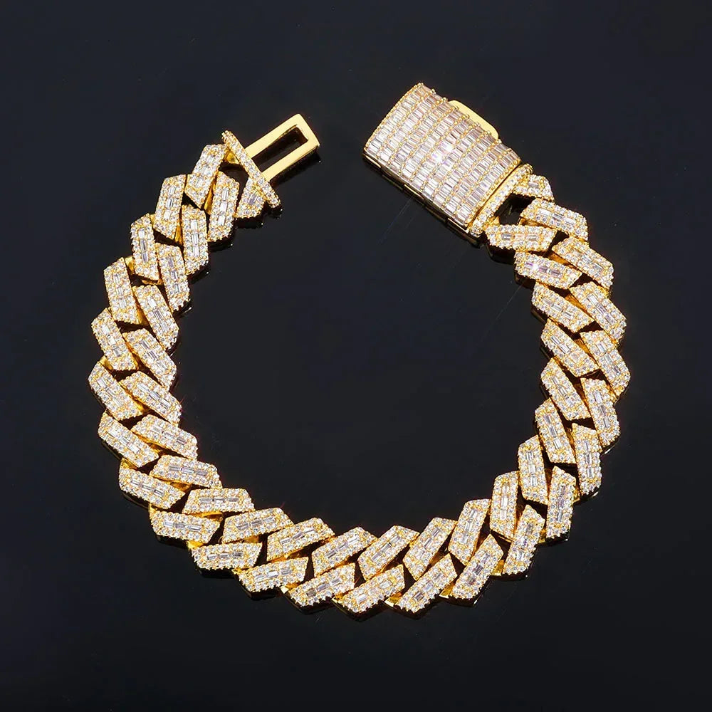 Custom 14mm Cuban Chain Bracelet - CaratixJewelry