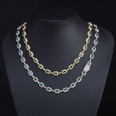 Emerald Green Zircon Necklace Colorful Luxury Jewelry for Women | Caratix Jewelry - CaratixJewelry